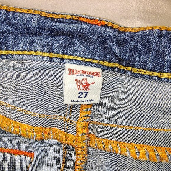 True Religion Women's Size 27 Super Skinny  Light Wash Blue Denim Jeans - Picture 3 of 15